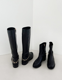 ブラックチェーンブーツ