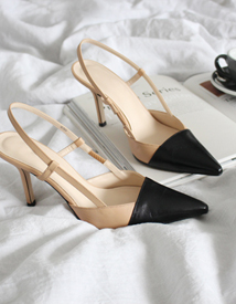 Sling back heel (beige) ♩