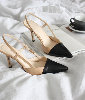 Sling back heel (beige) ♩