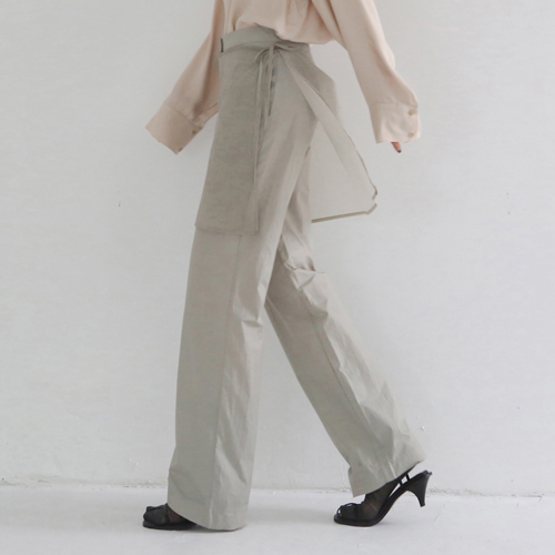 Two layered wrap pants