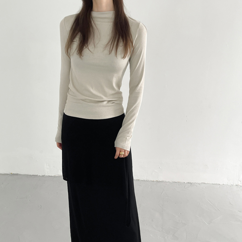 Renn mock-neck long tee