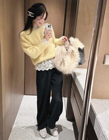 Boca boucle wool knit