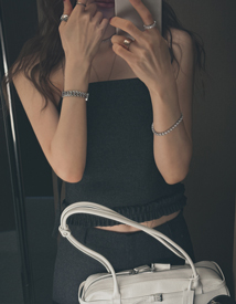 Cubic silver bracelet