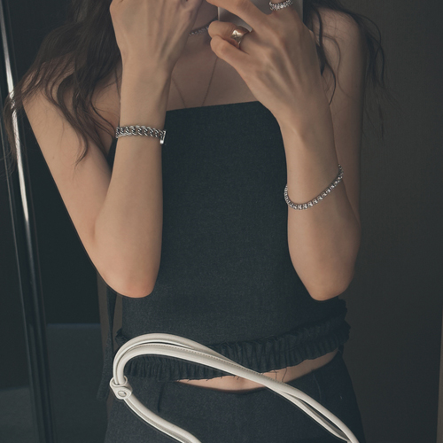 Cubic silver bracelet