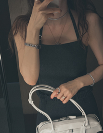 Cubic silver necklace