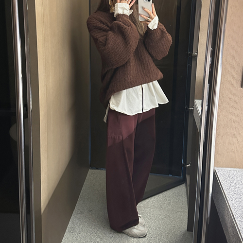 Daying gimo burgundy pants