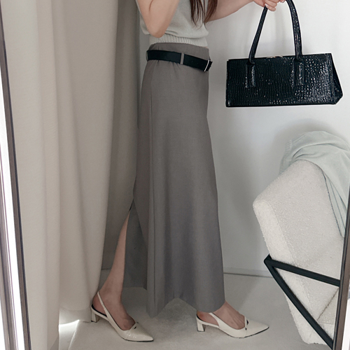 Lemhi belt long skirt