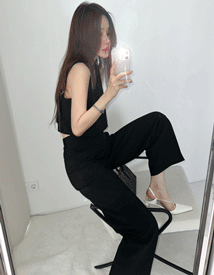 Peever pin-tuck pants