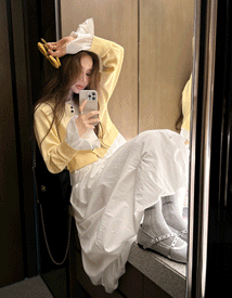 Peg balloon long skirt