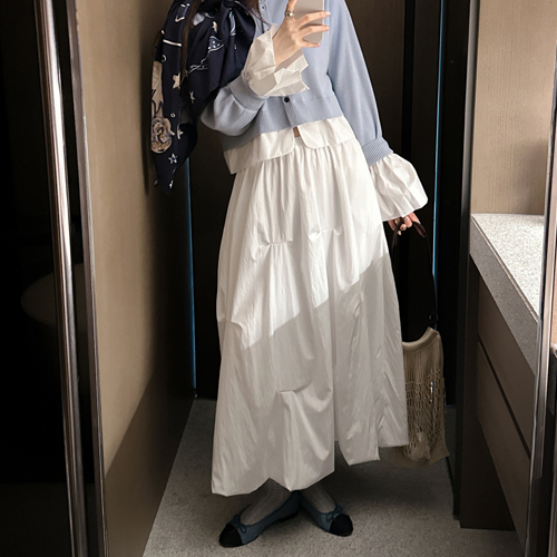 Peg balloon long skirt