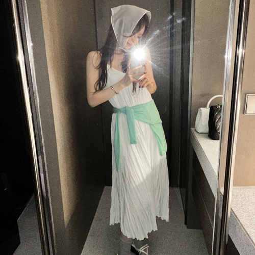 Sorb wrinkle long dress