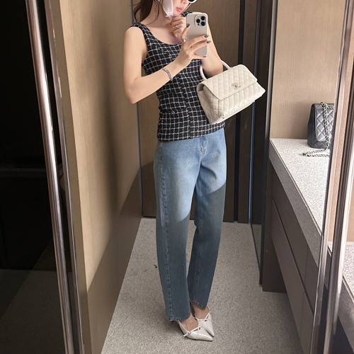 Bleek semi denim pants