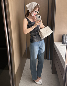 Bleek semi denim pants
