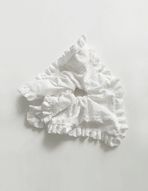 Metal big frill scrunchie