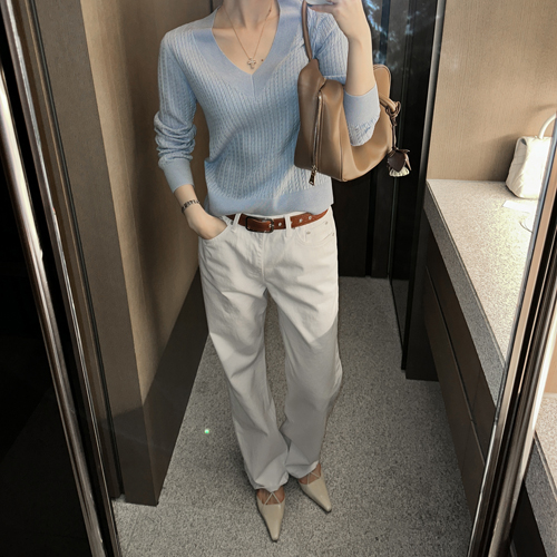 Bay white denim pants