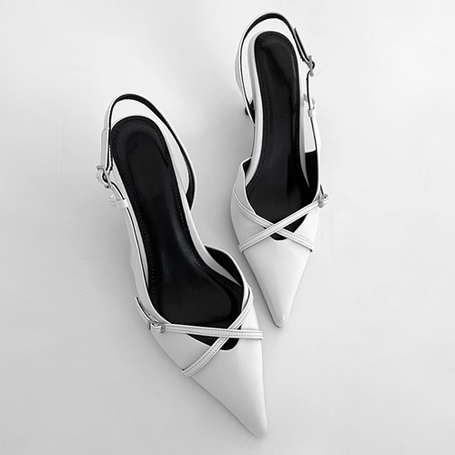 Perm buckle strap slingback ♩