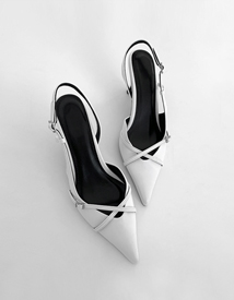 Perm buckle strap slingback ♩
