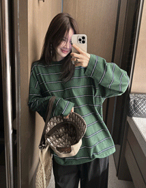 Mickey stripe boxyi tee