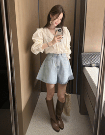 Bliss V-neck lace blouse