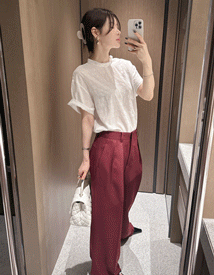 Blur check blouse
