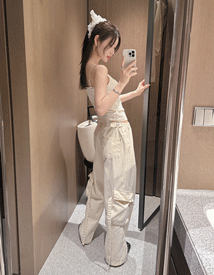 Maki stone cargo pants