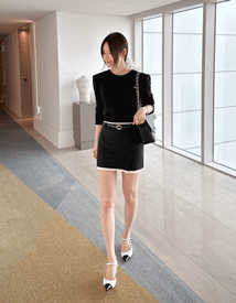 Derby layered skirt