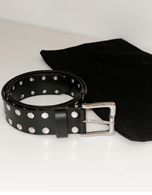 Chunky stud leather belt