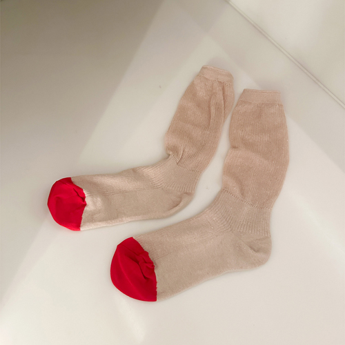 Grove color linen socks