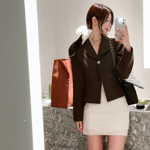 Leet linen collar jacket