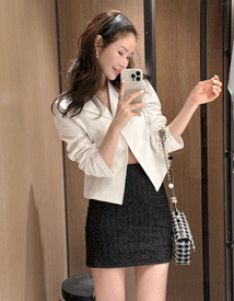 Leet linen collar jacket