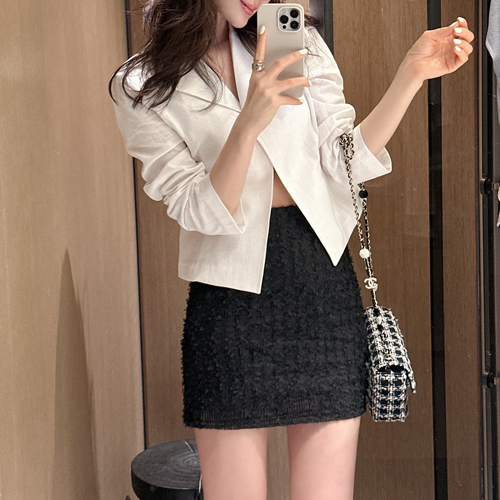 New feather mini skirt