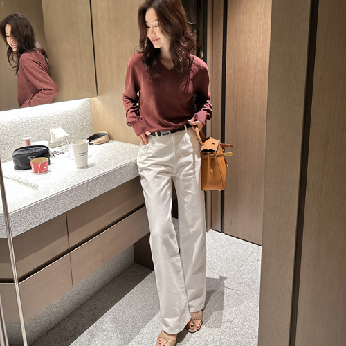 Sienna con white denim