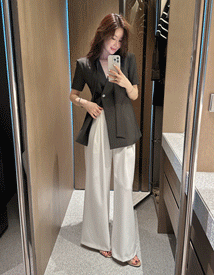 Barra pin-tuck pants