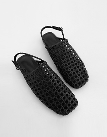 Fishnet mesh flat shoes ♩