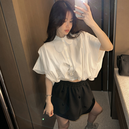 Sellies shirring volume blouse