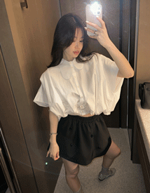 Sellies shirring volume blouse