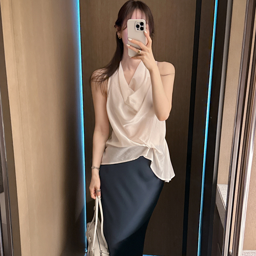 Emma cowl-neck blouse