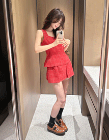 Flash tweed skirt