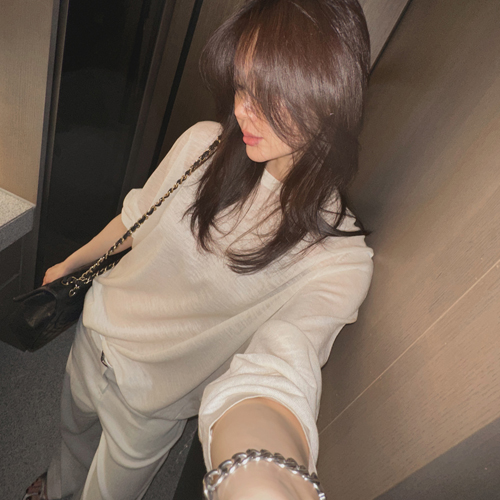 Posen linen round knit