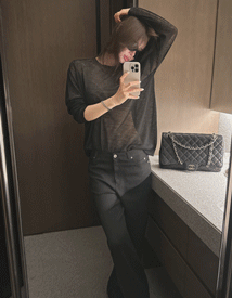 Posen linen round knit