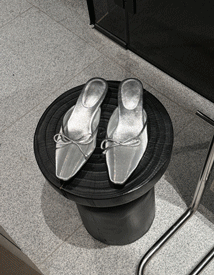 Madly silver mesh mule ♩
