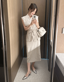 Coze linen skirt