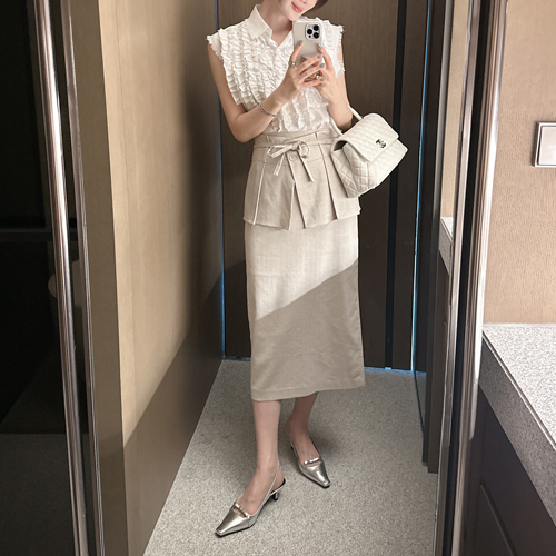 Coze linen skirt