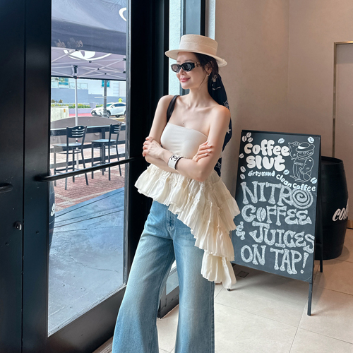 Rohe unbal frill top