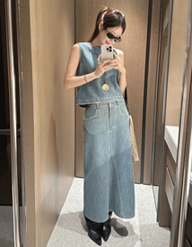 Frank retro denim top