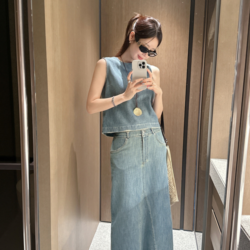 Frank retro denim top