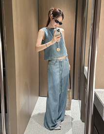 Frank retro string denim