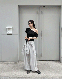Cooling stripe shirt pants