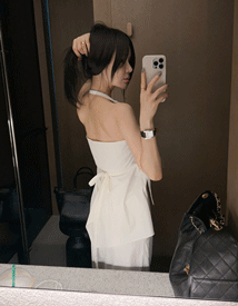 James halter-neck top