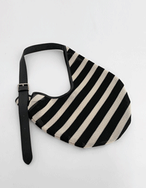 Pin mesh stripe bag